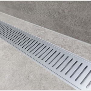 Domestic linear floor waste grate brushed aluminium 71mm australia